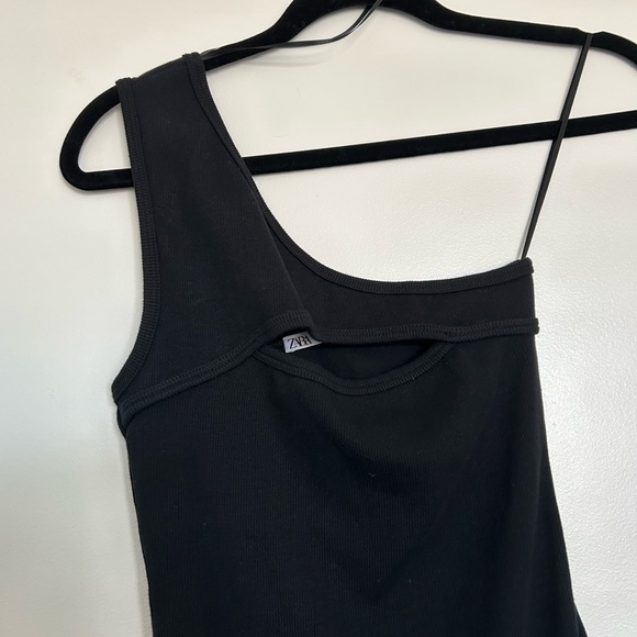 Zara Tops - Zara Black Cutout Bodysuit, Medium NWT